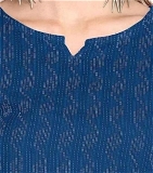 Stylish Women Kurtis | Printed Cotton Kurtis for Daily Wear - M, Blue
