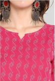 Stylish Women Kurtis | Printed Cotton Kurtis for Daily Wear - 3XL, Pink