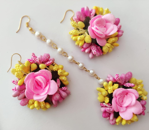 Mangtika Earring Set | Fashionable Flower Jewelry 