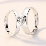 Unique Style Couple Rings | Proposal Ring Set | Rings for Men Women | Fashionable Engagement Valentine Rings Combo | Silver Polished Rings | CPL102