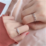 Unique Style Couple Rings | Proposal Ring Set | Rings for Men Women | Fashionable Engagement Valentine Rings Combo | Silver Polished Rings | CPL103