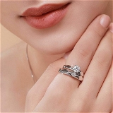 Unique Style Couple Rings | Proposal Ring Set | Rings for Men Women | Fashionable Engagement Valentine Rings Combo | Silver Polished Rings | CPL125