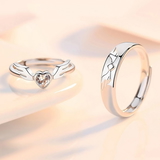 Unique Style Couple Rings | Proposal Ring Set | Rings for Men Women | Fashionable Engagement Valentine Rings Combo | Silver Polished Rings|Cpl128