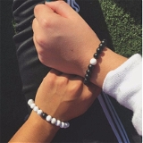 Couple Bracelets | Matte Finish Moti Bracelets Gifts For Valentine Love