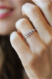 Feather Shaped Rings | Women Rings | Silver polished rings