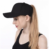 Black Caps For Summer | Elegant Stylish BASEBALL Caps | Sun burn Protection - Free Size, Black, 2