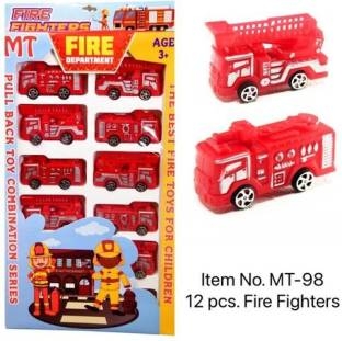 Fire department pull back toys