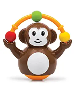 Giggles - Push N Crawl Monkey, Tummy Time Activity Toy, Helps To Grasp, Push & Crawl , 6 Months & Above, Multicolor Funskool