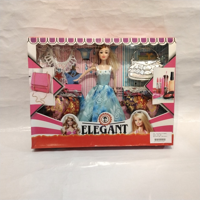 Elegant doll set with dress