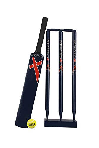 Vector wooden cricket set 4 blue