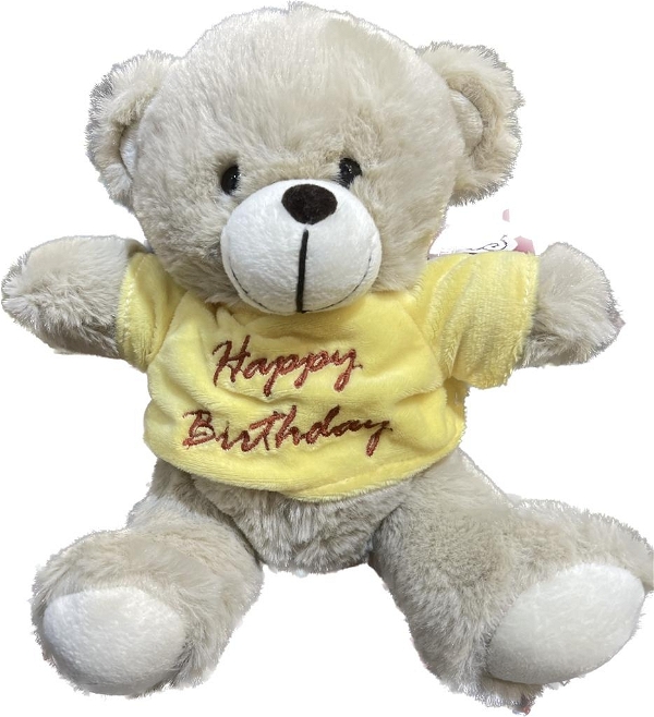 Teddy Bear Tshirt 20cm - Yellow