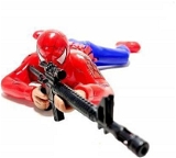 Crawling spiderman with gun