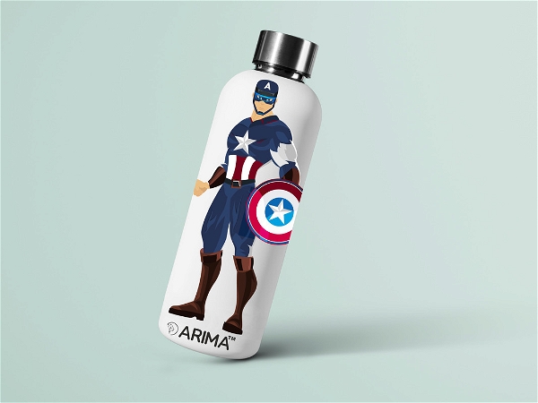 980ml Arima UV & 3D Printed - Captain America - White - WHITE, 0.32
