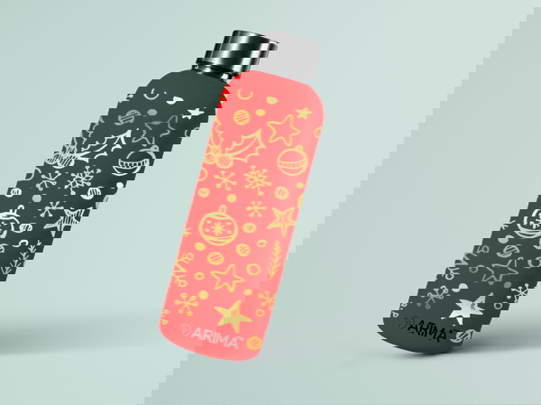 980ml Arima UV & 3D Printed - Christmas Stars - Red - RED, 0.32