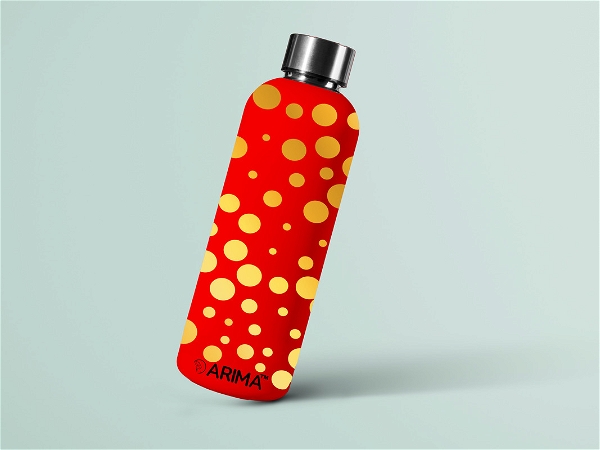 980ml Arima UV & 3D Printed - Gold Dots - Red - RED, 0.32