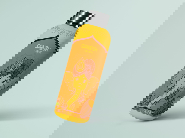 980ml Arima UV & 3D Printed - Lord Ganesh Face - Yellow - YELLOW, 0.32