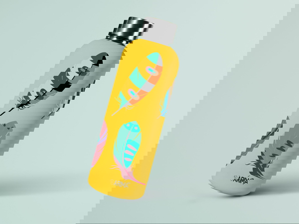 980ml Arima UV & 3D Printed - Mexican Feather - Yellow - YELLOW, 0.32