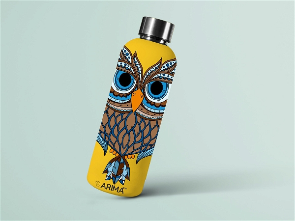 980ml Arima UV & 3D Printed - Owl - Yellow - YELLOW, 0.32