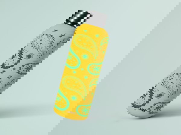 980ml Arima UV & 3D Printed - Paisley Mango - Yellow - YELLOW, 0.32