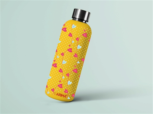 980ml Arima UV & 3D Printed - Spring Flower with dots- Yellow - YELLOW, 0.32