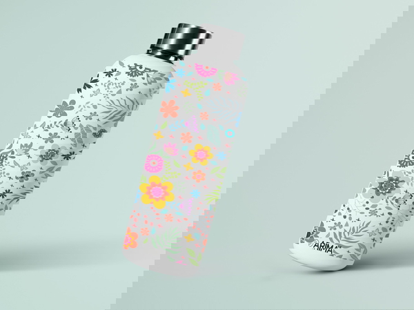 980ml Arima UV & 3D Printed - Sun Flower with Petals - White - WHITE, 0.32