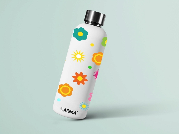 980ml Arima UV & 3D Printed - Sun Star Flowers - White - WHITE, 0.32