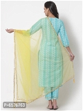Reliable Cotton Printed Kurta with Pant And Dupatta Set For Women - XL