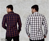 Classic Cotton Checked Casual Shirts for Men, Pack of 2 - L