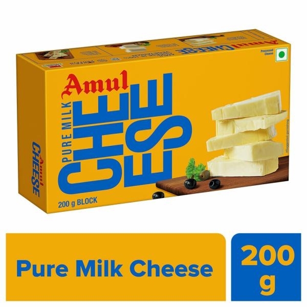 AMUL PURE MILK CHEESE 200 G BLOCK