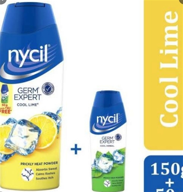 NYCIL GERM EXPERT COOL LIME 150 G ( FREE 50 G NYCIL COOL HERBAL)