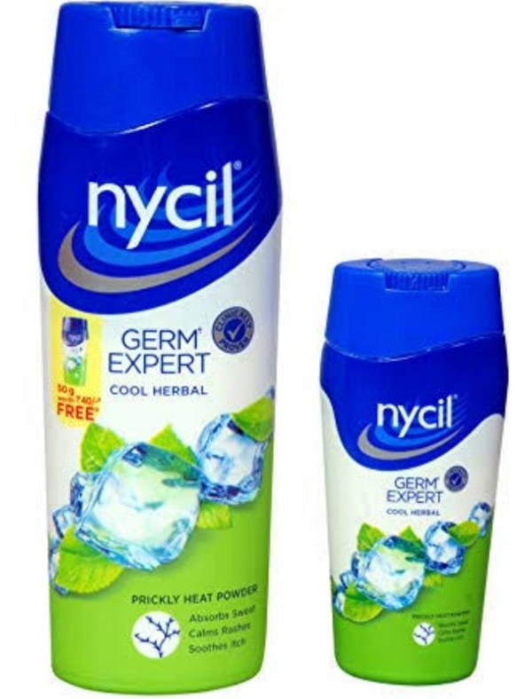 NYCIL GERM EXPERT COOL HERBAL 150 G ( FREE 50 G NYCIL COOL HERBAL)