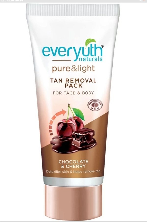 EVERYUTH NATURAL  PURRE & LIGHT TAN REMOVAL PACK CHOCOLATE & CHERRY 50 G
